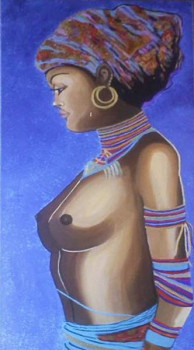 Œuvre contemporaine nommée « L'Africaine », Réalisée par NADINE TEMMERMAN