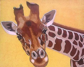 Œuvre contemporaine nommée « La girafe », Réalisée par NADINE TEMMERMAN