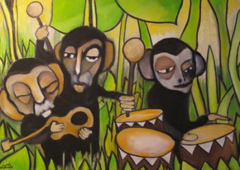 Œuvre contemporaine nommée « "A.C.J - Monkey'z Band " », Réalisée par A.C.J