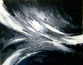 Œuvre contemporaine nommée « blanc & noir », Réalisée par LARTISTE49100