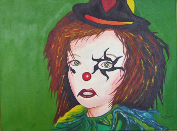 Œuvre contemporaine nommée « Clown Triste », Réalisée par ARCENCIELDEMARIE