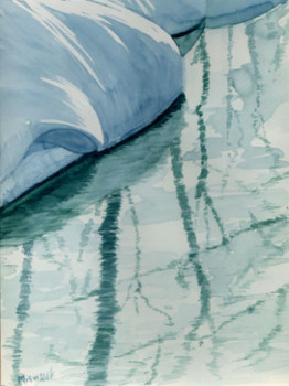 Œuvre contemporaine nommée « ruisseau l'hiver », Réalisée par JEAN-MARC MISIASZEK