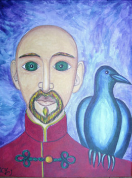 Œuvre contemporaine nommée « Ivan, le dompteur de corbeaux », Réalisée par STEPHANE CUNY