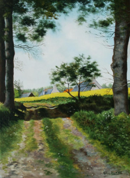 Contemporary work named « Chemin près de Lamballe », Created by ANDRé GILLOUAYE