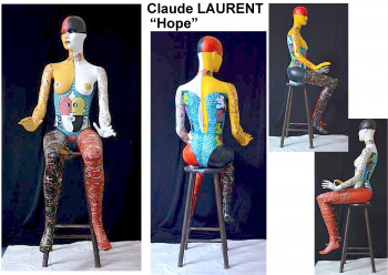 Œuvre contemporaine nommée « Mannequin peint », Réalisée par CLAUDE LAURENT