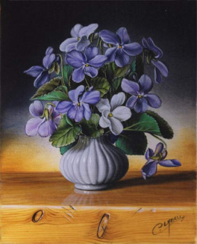 Œuvre contemporaine nommée « Violettes », Réalisée par CHRISTIAN LABELLE