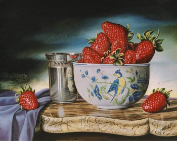 Œuvre contemporaine nommée « Fraises à la tombée de la nuit », Réalisée par CHRISTIAN LABELLE