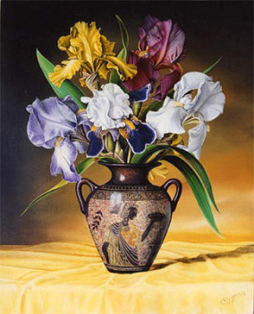 Œuvre contemporaine nommée « Bouquet d'Iris », Réalisée par CHRISTIAN LABELLE