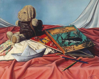 Œuvre contemporaine nommée « Nature morte aux B.D. », Réalisée par CHRISTIAN LABELLE