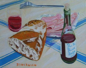 Œuvre contemporaine nommée « pique-nique », Réalisée par STINCKWICH