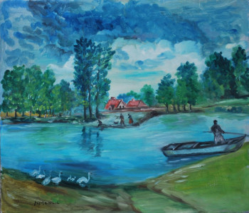 Œuvre contemporaine nommée « L'étang », Réalisée par NIKOLA MANCIC
