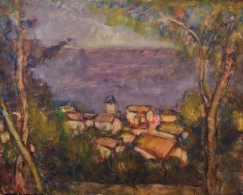 Œuvre contemporaine nommée « "Paysage en bordure de mer" », Réalisée par JEAN PIERRE HARIXCALDE