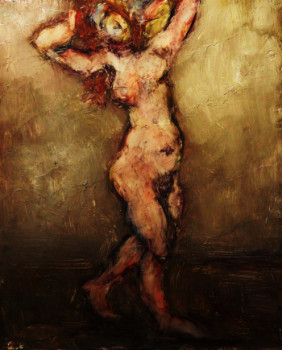 Œuvre contemporaine nommée « "Mademoiselle Maude posant toute nue" », Réalisée par JEAN PIERRE HARIXCALDE