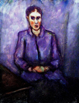 Œuvre contemporaine nommée « "Femme assise dans son interieur" », Réalisée par JEAN PIERRE HARIXCALDE