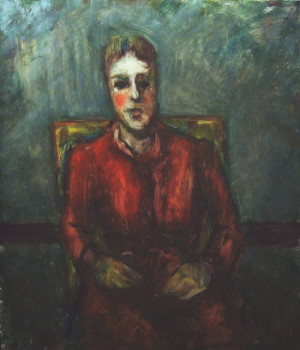 Œuvre contemporaine nommée « "Femme en robe rouge" », Réalisée par JEAN PIERRE HARIXCALDE