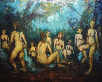 Œuvre contemporaine nommée « "Les baigneuses" », Réalisée par JEAN PIERRE HARIXCALDE
