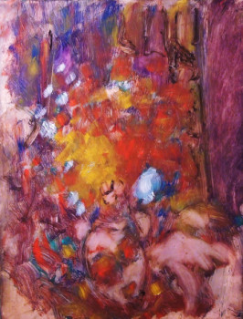 Œuvre contemporaine nommée « "Fleurs dans un vase" », Réalisée par JEAN PIERRE HARIXCALDE