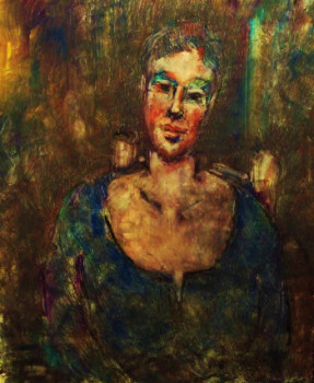 Œuvre contemporaine nommée « "La dame en bleu" », Réalisée par JEAN PIERRE HARIXCALDE