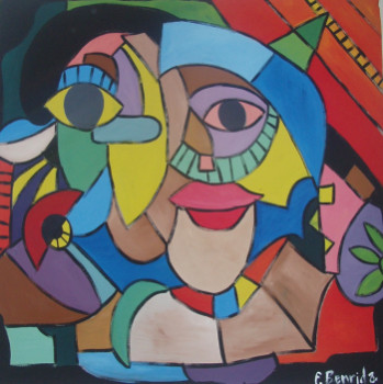 Œuvre contemporaine nommée « vivre dans tes yeux », Réalisée par FBENRIDA