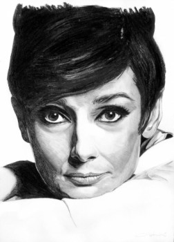 Œuvre contemporaine nommée « DESSINS - Audrey Hepburn », Réalisée par AGRISELIN