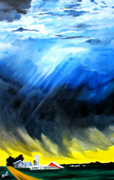 Œuvre contemporaine nommée « L'orage gronde », Réalisée par SYVE