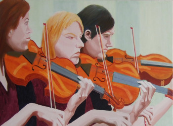 Œuvre contemporaine nommée « musique et peinture v », Réalisée par STINCKWICH