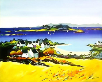 Œuvre contemporaine nommée « Paysage breton 2 », Réalisée par NADINE TEMMERMAN