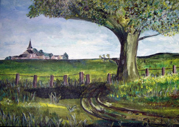 Œuvre contemporaine nommée « Village en avesnois », Réalisée par BéRANGèRE FAYARD