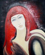 Œuvre contemporaine nommée « La Dame Rouge », Réalisée par DOMINIC