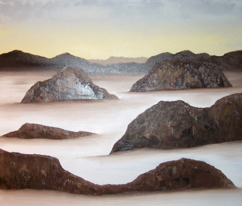 Œuvre contemporaine nommée « Mer de nuages », Réalisée par DOMINIC