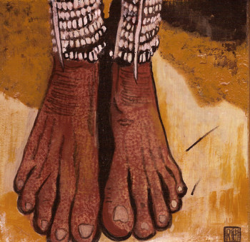Œuvre contemporaine nommée « Les pieds de Totolibobo », Réalisée par ROSY CHAIGNON