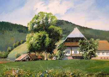 Œuvre contemporaine nommée « Nordrach Forêt-Noire Allemagne », Réalisée par ROBERT SCHOULER