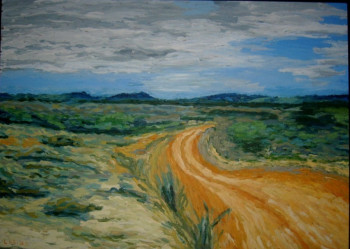 Œuvre contemporaine nommée « La piste, région de Majunga, Madagascar », Réalisée par ALFREDO