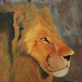 Œuvre contemporaine nommée « Lion », Réalisée par ELIZABETH BLAIN