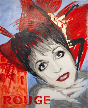 Œuvre contemporaine nommée « Lisa 'le moulin rouge' », Réalisée par ESCALANT