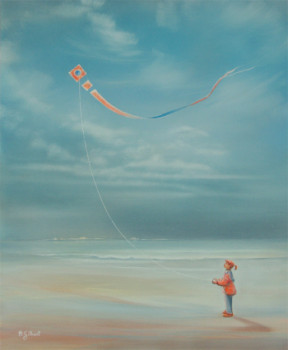 Œuvre contemporaine nommée « le cerf-volant », Réalisée par ANNIE GILBERT