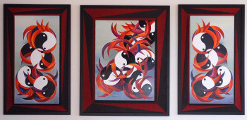 Œuvre contemporaine nommée « Yin Yang (2008) », Réalisée par BELLEC MICHELLE