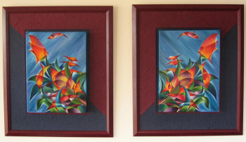 Œuvre contemporaine nommée « Fonds marins à Phuket (2007) », Réalisée par BELLEC MICHELLE