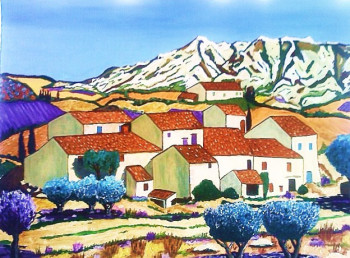 Œuvre contemporaine nommée « Paysage provençal », Réalisée par NADINE TEMMERMAN
