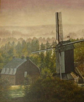 Œuvre contemporaine nommée « le moulin de boeschepe », Réalisée par GUY AUGUET