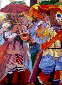 Œuvre contemporaine nommée « Musique en Toscane », Réalisée par JACKI COLSON
