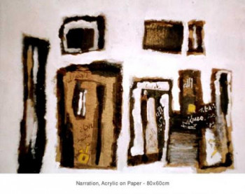 Œuvre contemporaine nommée « Narration 1 », Réalisée par GEORGES FIKRY IBRAHIM