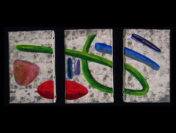 Œuvre contemporaine nommée « Tryptique 1 », Réalisée par CREAKARA