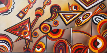 Œuvre contemporaine nommée « Aborigène (2009) », Réalisée par BELLEC MICHELLE