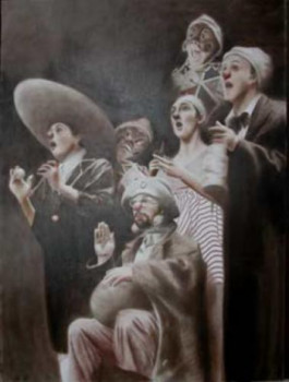 Œuvre contemporaine nommée « Les Clowns », Réalisée par GOURDON