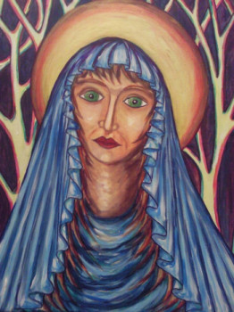Œuvre contemporaine nommée « La Vergine Rosso, madre del Christo », Réalisée par STEPHANE CUNY