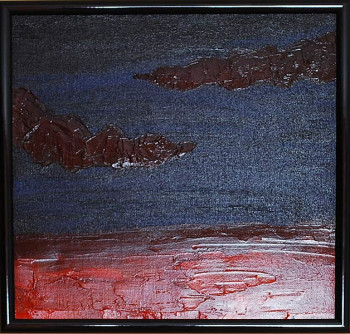 Œuvre contemporaine nommée « Mer volcanique », Réalisée par C.PONS