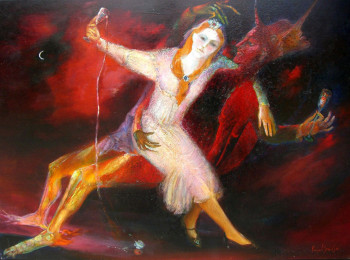 Œuvre contemporaine nommée « Le diable et la fête », Réalisée par ANATOVIC KLJUCINSKI