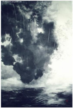 Œuvre contemporaine nommée « La pluie dans une grande ville 26 », Réalisée par RIKKA AYASAKI