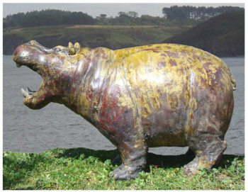 Œuvre contemporaine nommée « Hippo "Muddy" », Réalisée par JOANNA HAIR